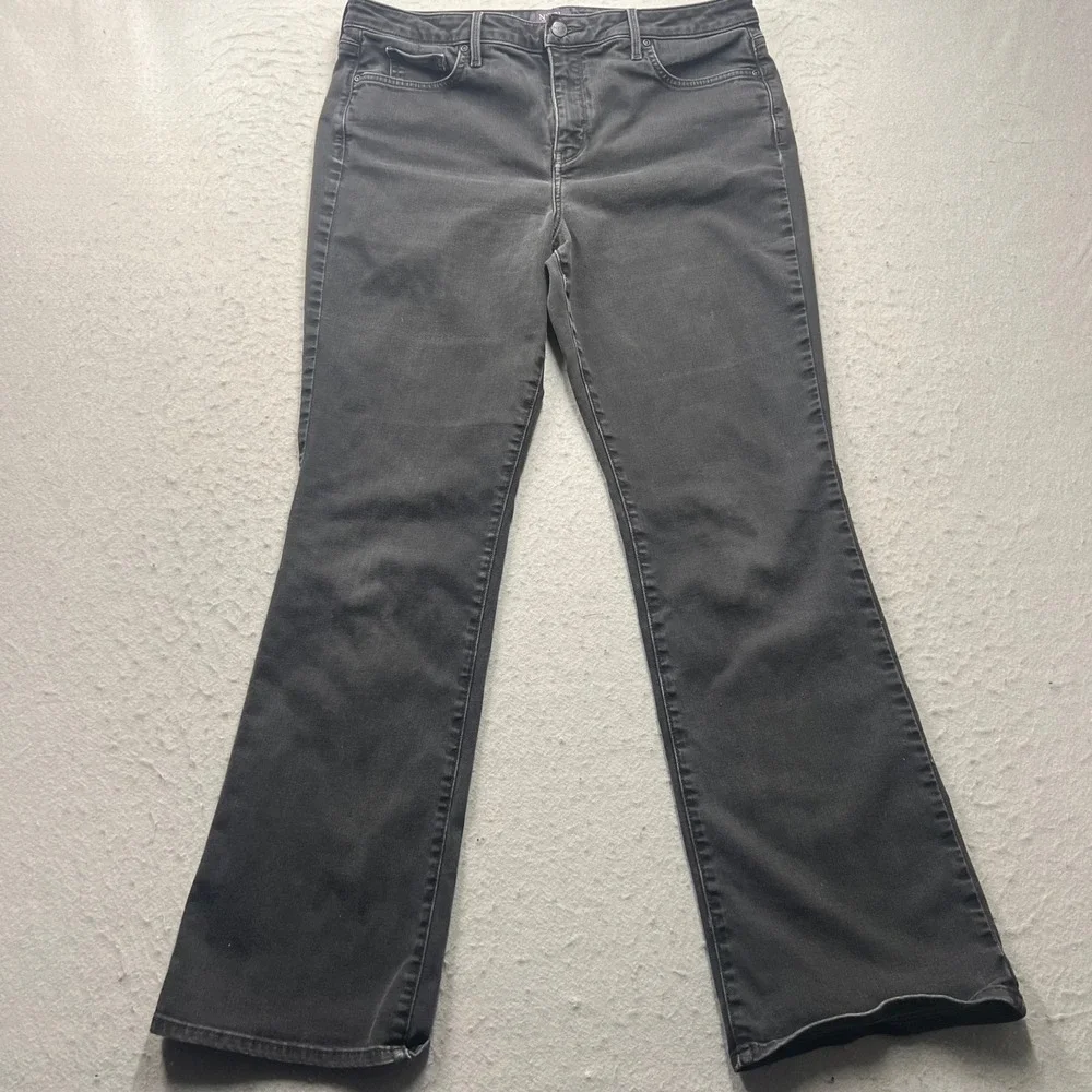 NYDJ Barbara Bootcut Jeans Womens 14 Grey Lift Tuck Stretch Denim Pants 1772